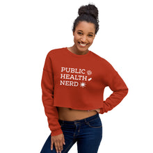 Load image into Gallery viewer, Public Health Nerd Crop Sweatshirt
