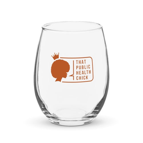 That Public Health Chick Stemless wine glass