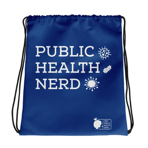 Public Health Nerd Drawstring bag