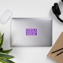 Load image into Gallery viewer, Public Health Nerd Purple Bubble-Free Stickers