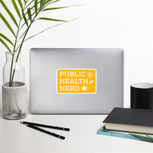 Load image into Gallery viewer, Public Health Nerd Yellow Bubble-Free Stickers