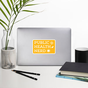 Public Health Nerd Yellow Bubble-Free Stickers