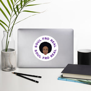 Soul Fro Real Bubble-free round stickers