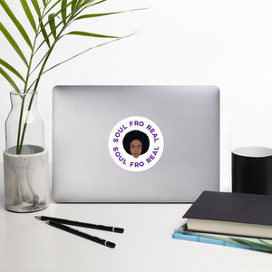 Soul Fro Real Bubble-free round stickers