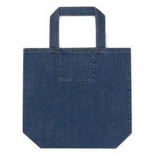 Load image into Gallery viewer, Talk Public Health To Me Organic denim tote bag